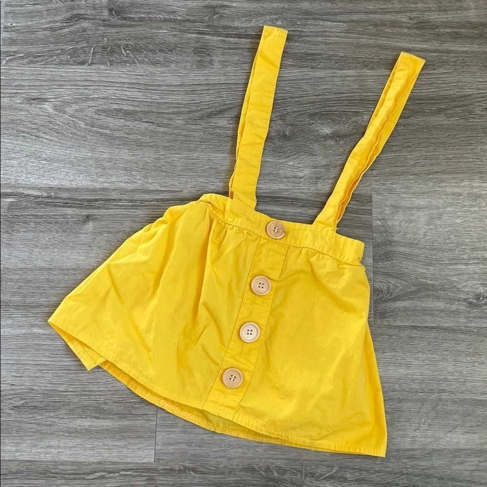 Yellow baby/toddler girls pinafore dress